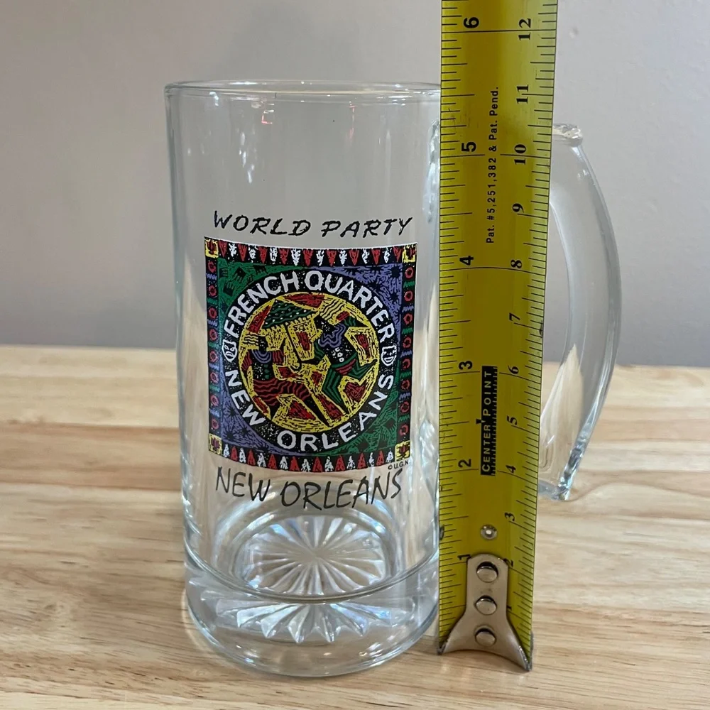 Vintage Beer Mug New Orleans French Quarter World Party